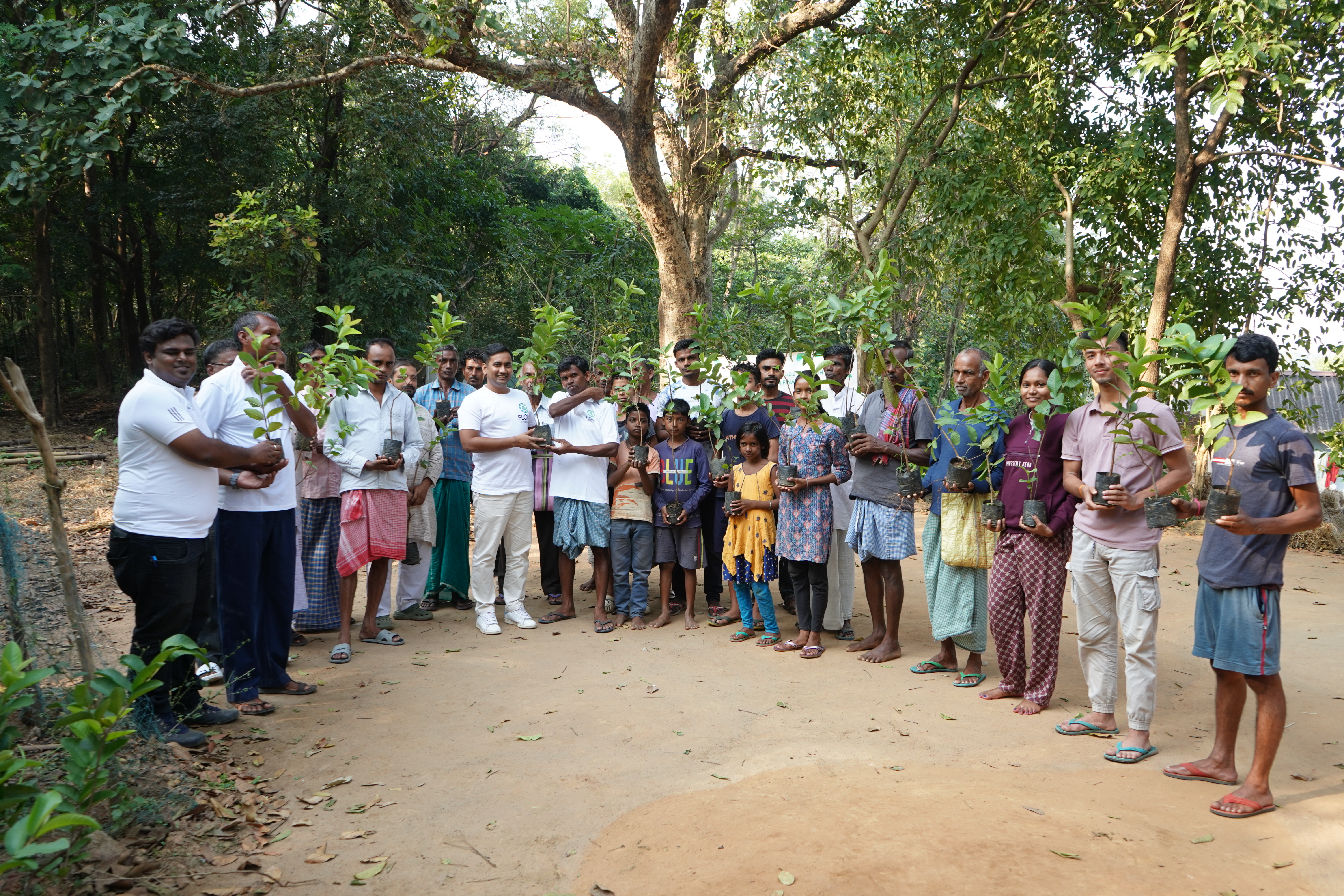 Farmers and community team at Backyard Botanist agroforestry project, Purulia